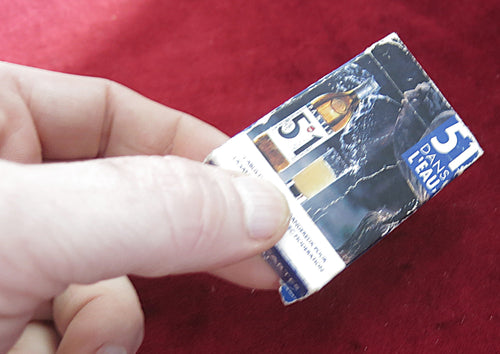 Pastis 51 Mini Playing Cards – Vintage 1990s Carta Mundi – « 51 Dans l'Eau » Blue Deck – Français Mini Jeu Publicitaire