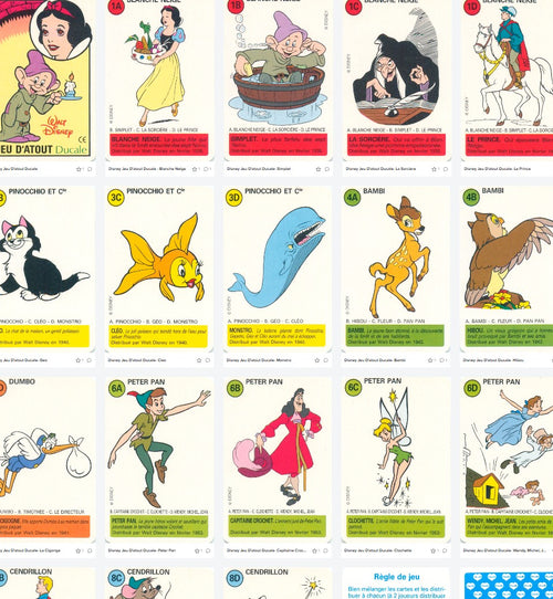 Jeu d'Atout – Walt Disney – Ducale – Années 1990 – Set de 2 jeux – Blanche-Neige et le Livre de la Jungle