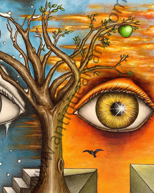 "GangaJi" by Bö Original Art Work - Ayahuasca Vision style