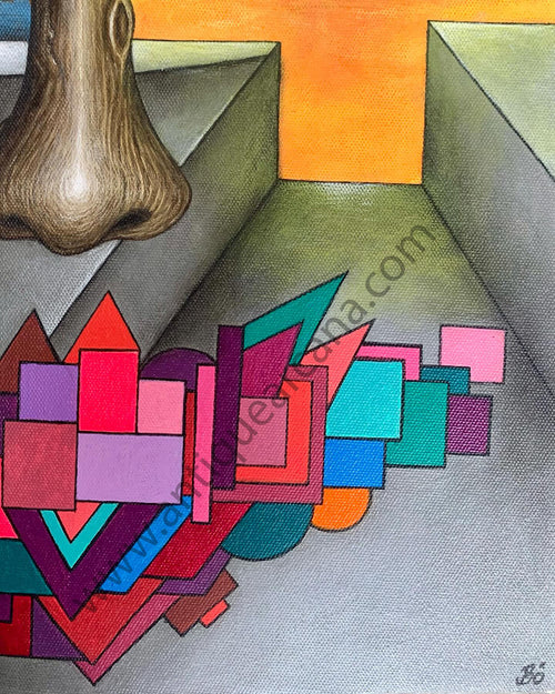 "GangaJi" by Bö Original Art Work - Ayahuasca Vision style
