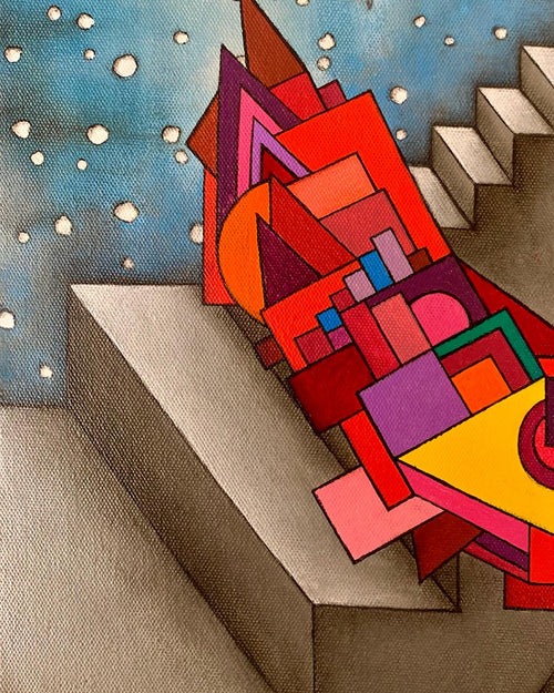 "GangaJi" by Bö Original Art Work - Ayahuasca Vision style