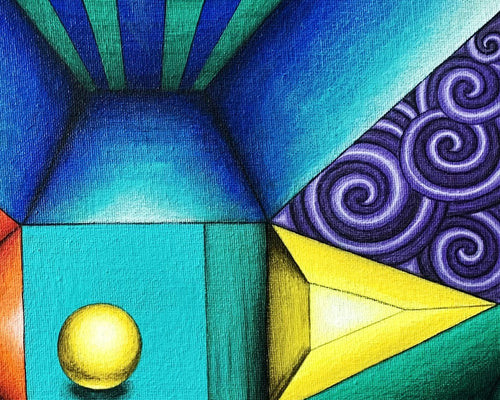 TASK by Bö - Acrylic painting on canvas: Original Art Work by Bö - Original Painting Art