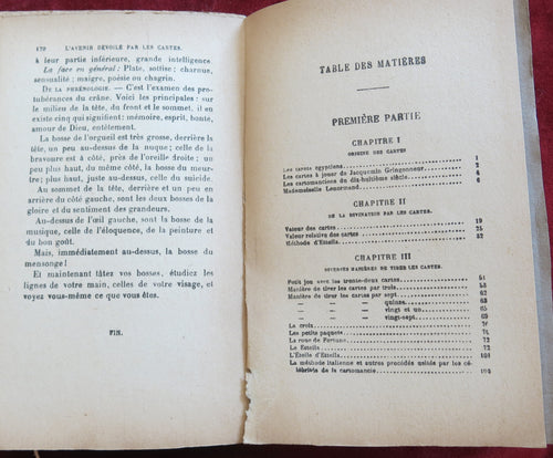 L'avenir révélé par les cartes - 1881 - Livre de divination vintage