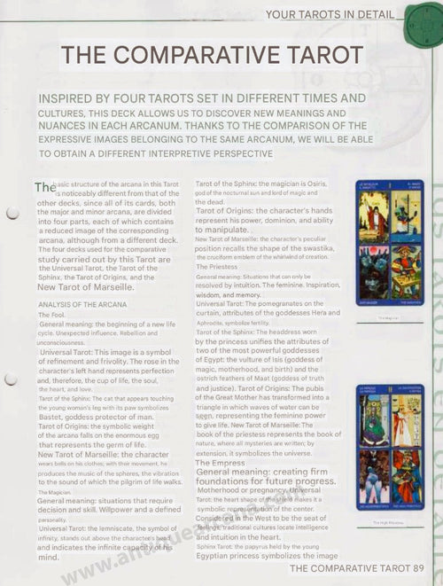 Comparative Tarot 2002 – Lo Scarabeo (Claves y Secretos del Tarot Edition) - Beginner Tarot Deck - Tarot Self-Study