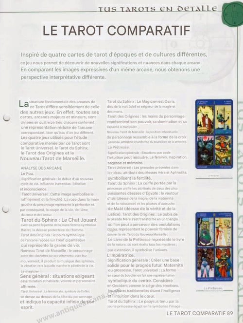 Comparative Tarot 2002 – Lo Scarabeo (Claves y Secretos del Tarot Edition) - Beginner Tarot Deck - Tarot Self-Study