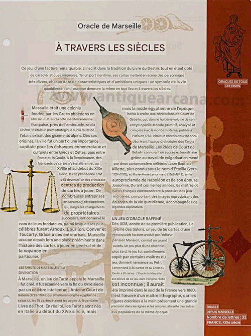 Marseille Oracle – 2002 – Oráculo de Marsella – Digital Explanation Pages (PDF) File Download - ENGLISH, FR & SPAN - PRINTABLE