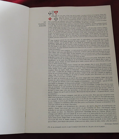 Rare parodie politique française des années 1970 : La Cinquième République de Pino Zac - Composez votre propre jeu satirique