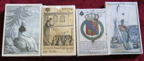 Musée Fournier 2004 : Lot de 4 répliques de jeux de cartes anciens