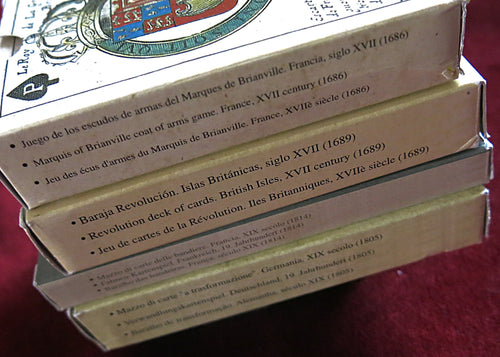 Musée Fournier 2004 : Lot de 4 répliques de jeux de cartes anciens