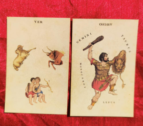 Cartes anciennes des constellations du zodiaque – Astrophilogeon, vers 1828