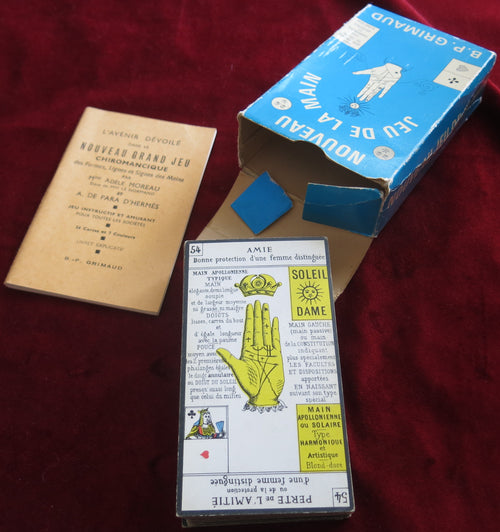 Nouveau Jeu de la Main 1965 Grimaud - Blue Deck - palm reading, chiromancy