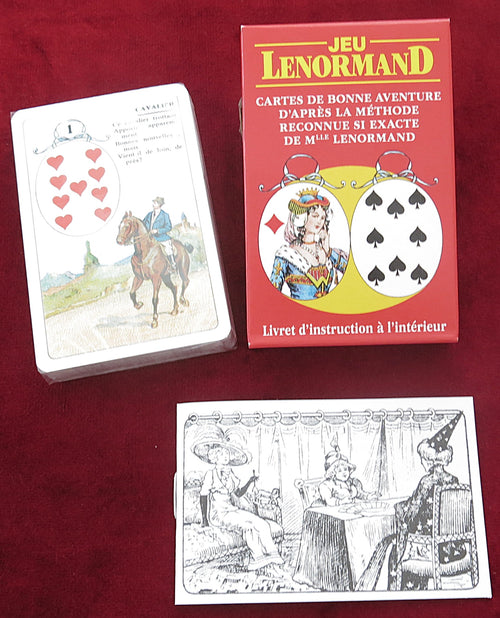 Jeu Lenormand, Mlle Lenormand, Dusserre Cartomancie, Cartamundi, vintage Lenormand, French oracle cards, fortune telling deck, 36 cards Lenormand, rare Lenormand deck, sealed Lenormand, collectible oracle, cartomancy cards, antique arcana, divination deck, classic oracle, out of print Lenormand