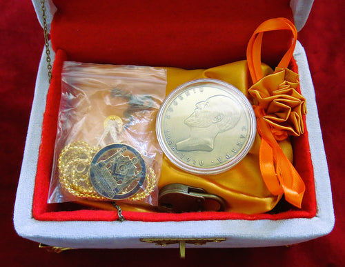 The Masonic Tarot – Deluxe Collector’s Set | handmade Grey box | Mason gifts | mason box | Freemason |