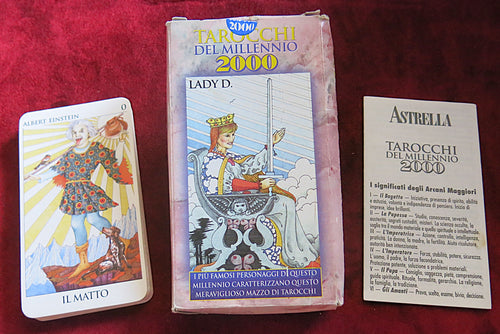 Cartes Millennium 2000 astrella - Albert Einstein, Lady Diana, Mozart, Léonard de Vinci...