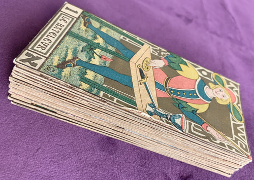 Extremely Rare Oswald Wirth Tarot Deck – Circa 1926 – Original Chromolithographic Edition