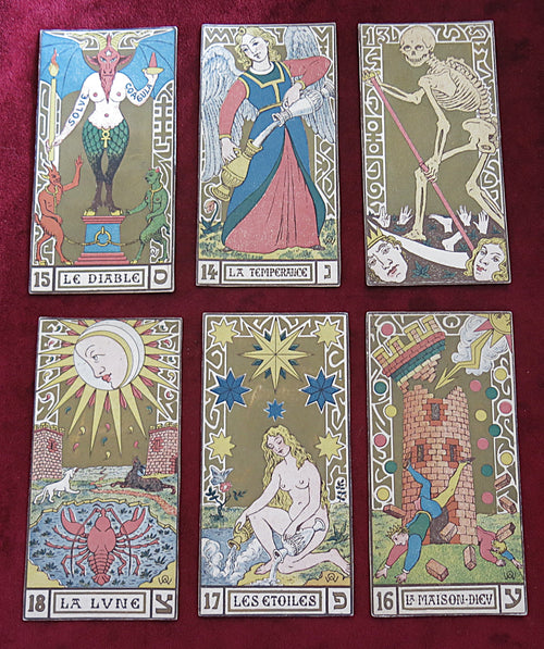 Extremely Rare Oswald Wirth Tarot Deck – Circa 1926 – Original Chromolithographic Edition