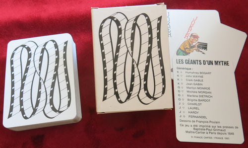 Les Géants d'un Mythe - Jeu de Cartes Hollywoodien Vintage 1983