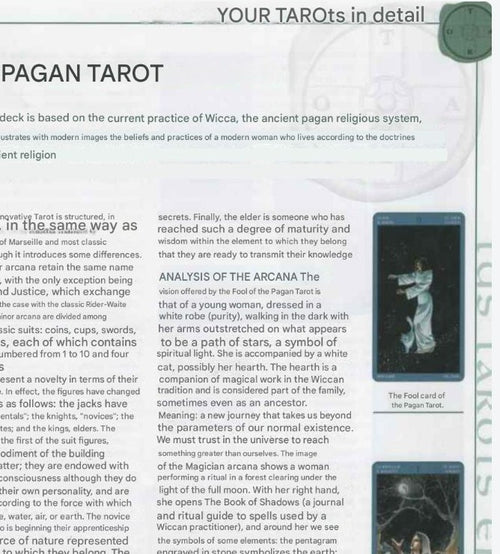 Tarot païen + guides - Tarot intuitif pour païens - Cartes Wiccan