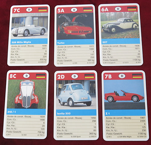 Jeu de cartes BMW Super Quartet vintage – FX Schmid / Hemma 272