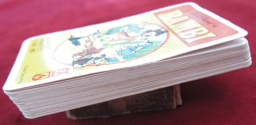 Jeu de cartes vintage rare des années 1970 Walt Disney Bambi Quartet – FX Schmid – Coffret complet