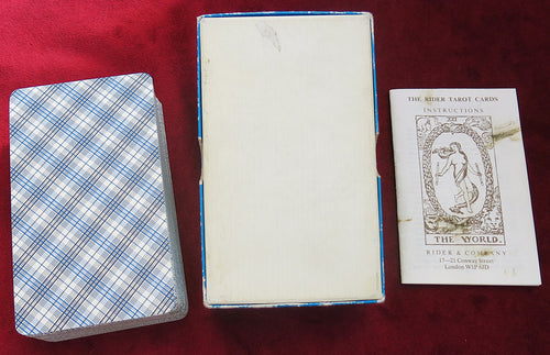 Rider Waite Tarot 1970 - Vintage Blue Box - Rider & Company, London.