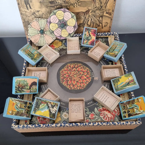 Coffret Oracle Léon SAUSSINE XIXe siècle - "Je vois tout : Présent Passé Futur"