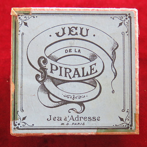 Jeu Spirale 1900 – Jeu d'adresse ancien français | Puzzle Spirale | Début du XXe siècle | MD Paris | Boîte d'origine