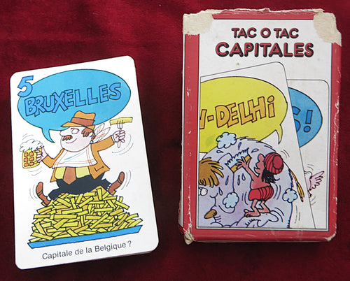 Tac O Tac – Capitales (Ducale, 1987) – Jeu de cartes français vintage rare