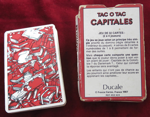 Tac O Tac – Capitales (Ducale, 1987) – Jeu de cartes français vintage rare