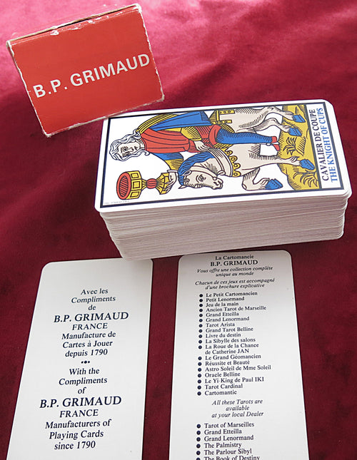 Ancien Tarot de Marseille – Edition BP Grimaud 1969 – Rare Vintage Complete Deck