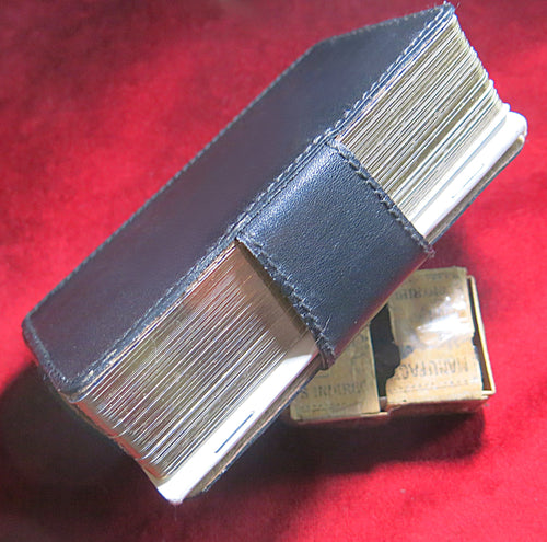 Tarot de Marseille de luxe vintage avec étui en cuir noir