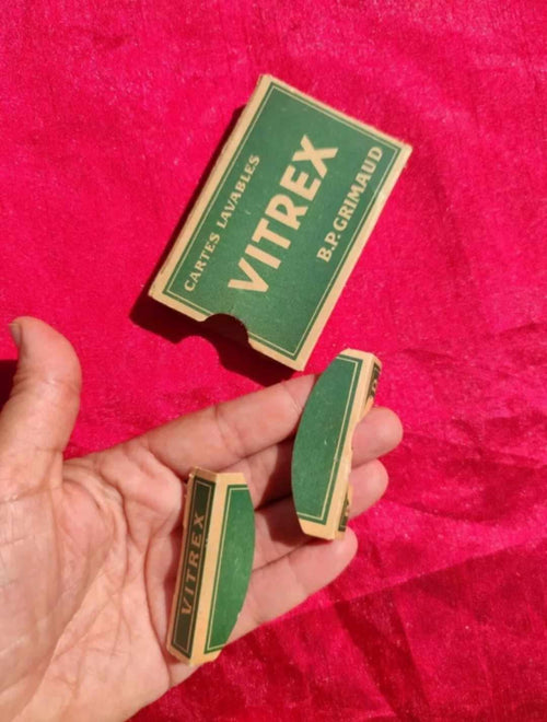 Cartes à jouer vintage Vitrex – BP Grimaud – Jeu de 32 cartes lavable – Années 1940/50, France