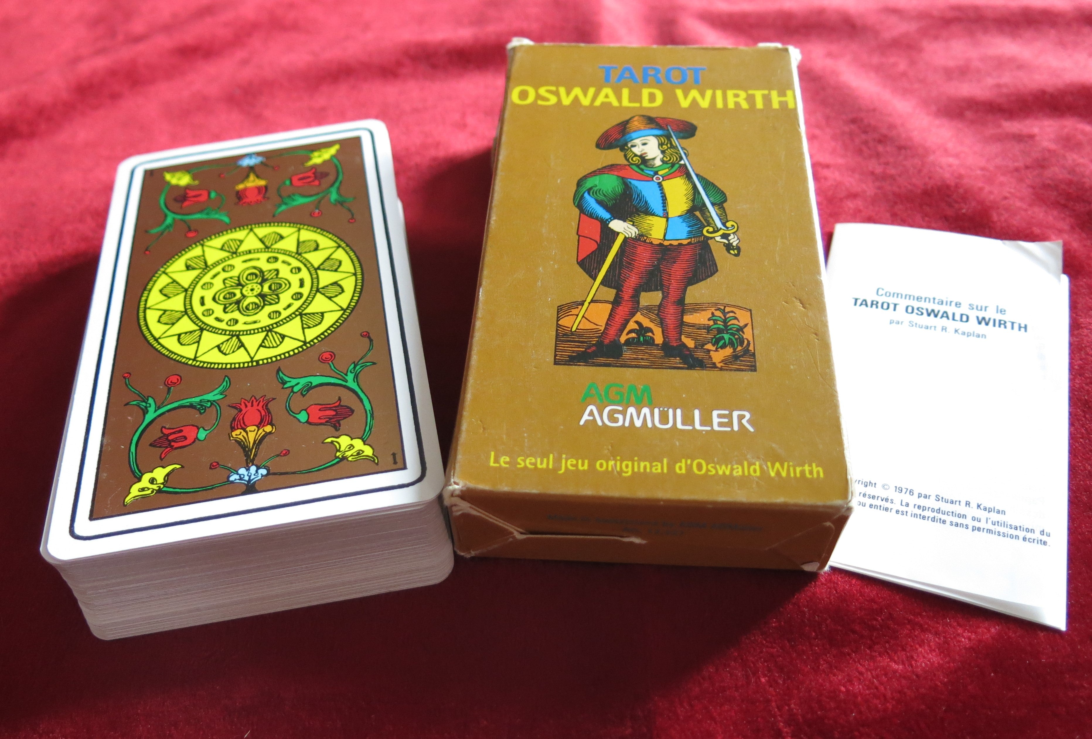 Oswald Wirth Tarot 78 Card Deck With French Booklet Vintage AGM oswald-wirth-tarot-78-card-deck-with-french-booklet-vintage-agm