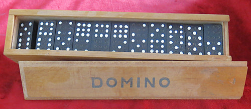 Dominos en bois vintage des années 60
