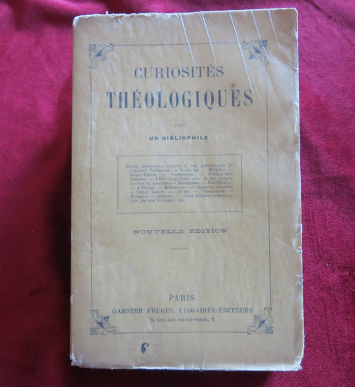 Curiosités théologiques 1861. LIVRE RARE - Livre religieux occulte