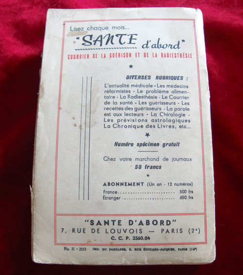 Tous les secrets des grands guérisseurs 1955 : Par J. Réno-Bajolais