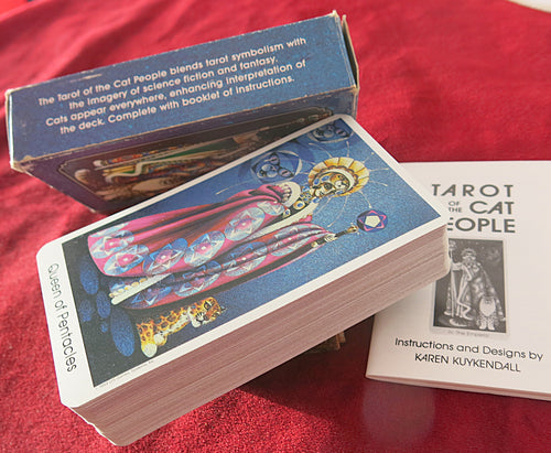 Tarot des Félins – 1985 – Jeu vintage très rare – Tarot des Félins