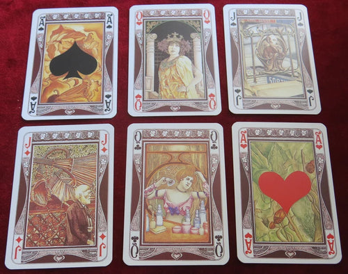 Art Nouveau Vintage, Artist Alphonse Mucha, Art Deco playing cards, Card Deck Art, Luxury Playing Cards, Artist Deck of Cards, Unique deck, Simple Deck of Cards