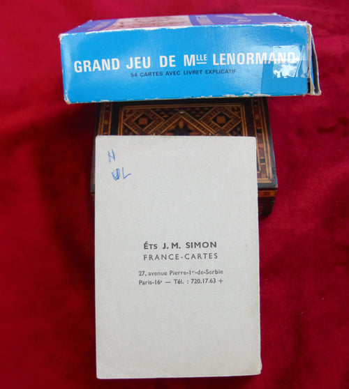 Vintage Grand Jeu de Mademoiselle Lenormand – Grimaud France 1972 – Astro-Mythologique Deck – 54 Cards + Guide – Rare Edition