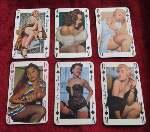 Pin Up Sourires de France des années 1950 - Jeu de cartes Pin Up Français