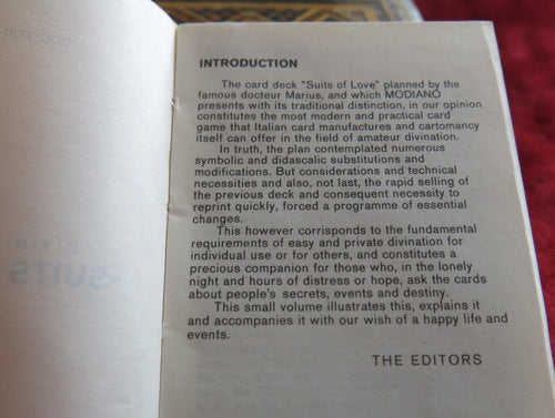 1950 Modiano “Doctor Marius Divining Cards: Suits of Love” Fortune Telling