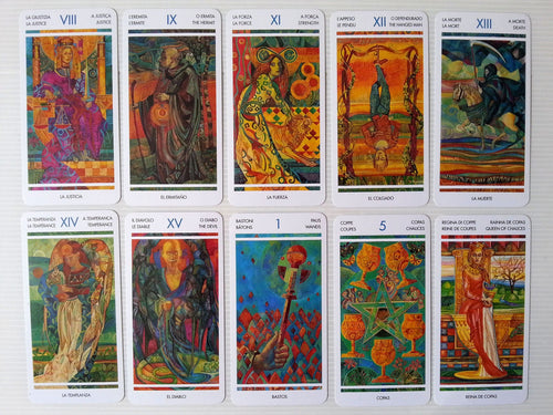 Tarot en verre 2000 - TROUVER RARE - TAROT DE VERRE