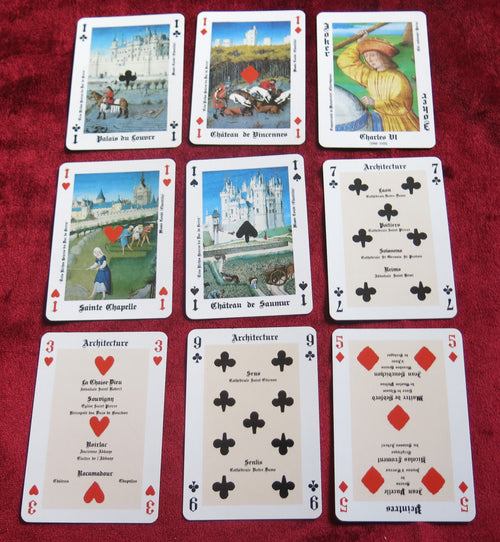 Jeu Gothique – Cartes à jouer médiévales françaises (Éditions Dusserre, Paris) – Exclusivité Air France