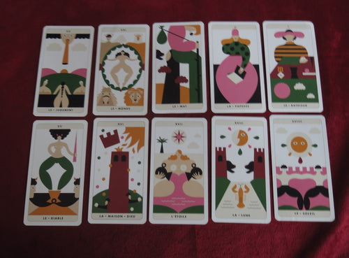 ELLE Magazine Tarot – Pocket Tarot de Marseille – 22 Major Arcana – Limited Collector’s Edition – OOP