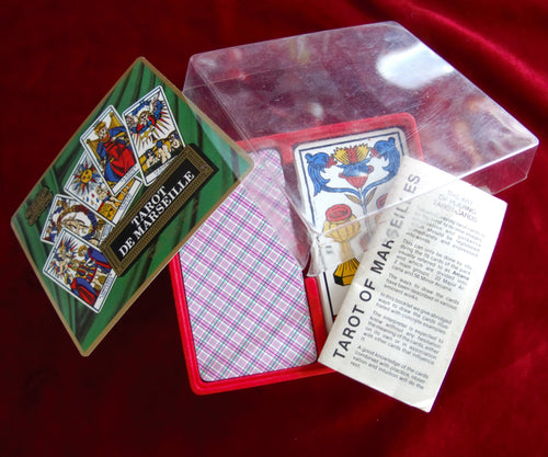 Coffret Tarot de Marseille "dos rose" 1963 par Grimaud