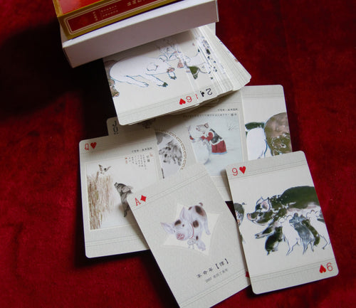 Cartes chinoises vintage des années 80 - Cartes du Nouvel An chinois