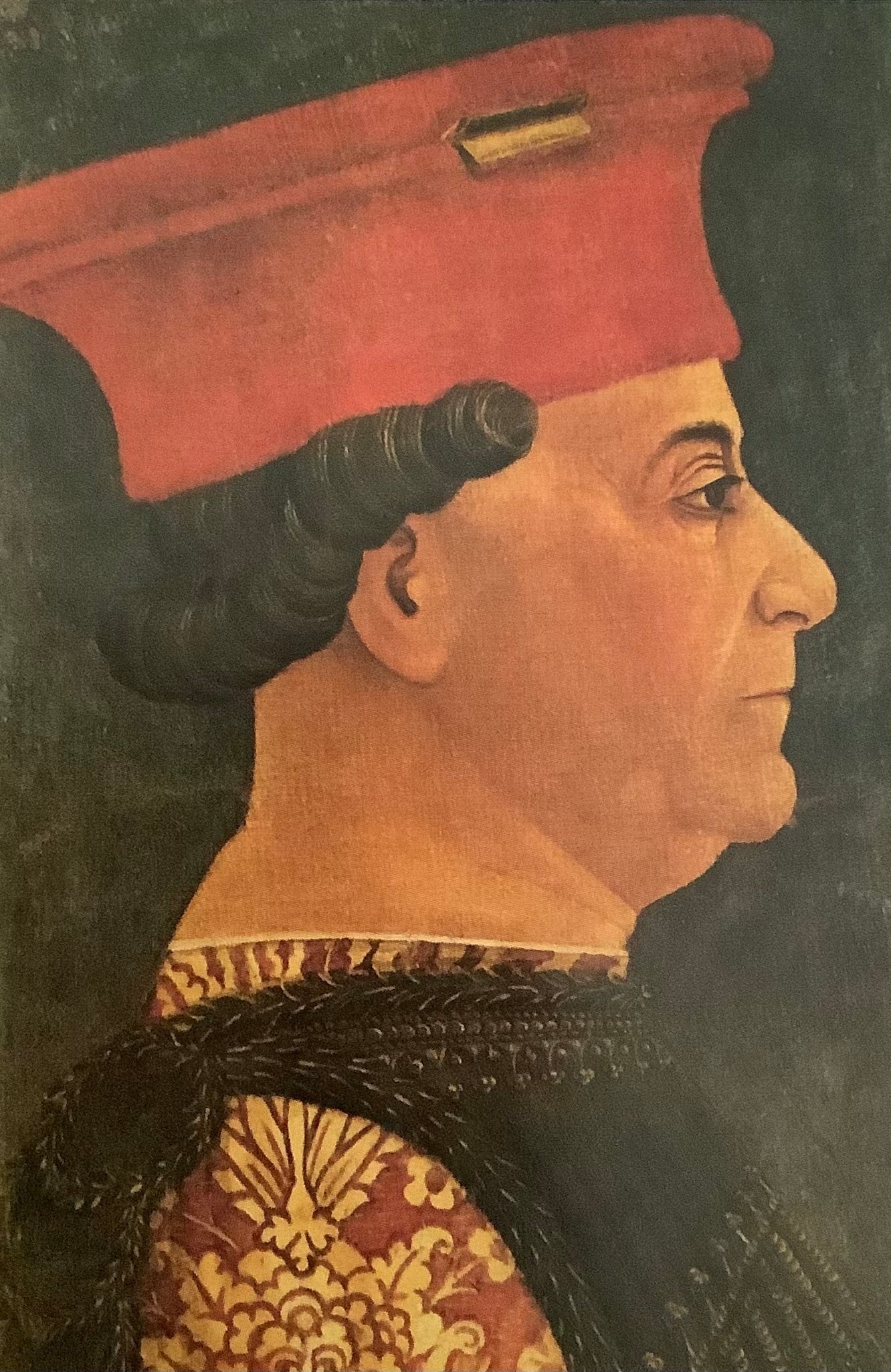 Portrait de Francesco Sforza, duc de Milan et figure associée au célèbre Tarot Visconti-Sforza du XVe siècle.