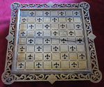 Exceptional 1928 Handmade Italian Checkers Board – Calalzo di Cadore