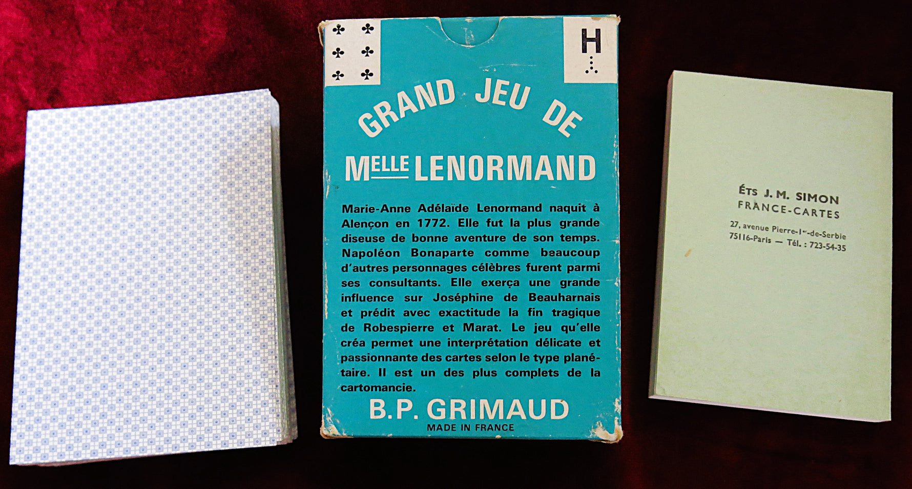 Grand Jeu de Mlle Lenormand – Grimaud 1976 – Complete Vintage French Fortune Telling Deck