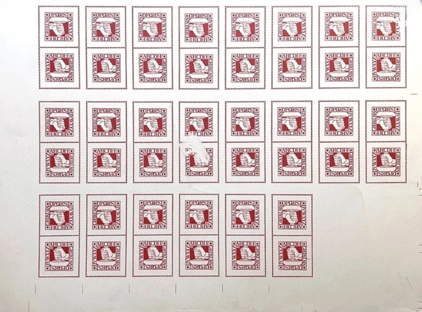 Feuille d'impression non coupée Graphik Tarocchi – Zoltan Tamassi – Lo Scarabeo 1992 – Rare Affiche de Tarot